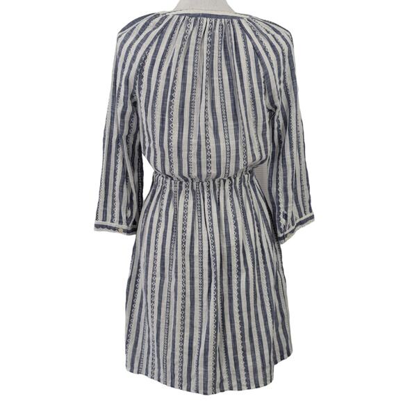NWOT! NAUTICA JEANS CO.! EYELET & EMBROIDERED BLUE/WHITE MUSLIN SUN DRESS! SZ XS - Picture 5 of 7